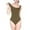 Brown, variant on Athletic One Piece Swimsuit for Girls - Solid Black & Brown Racerback Bathing Suit, Sizes 7-16