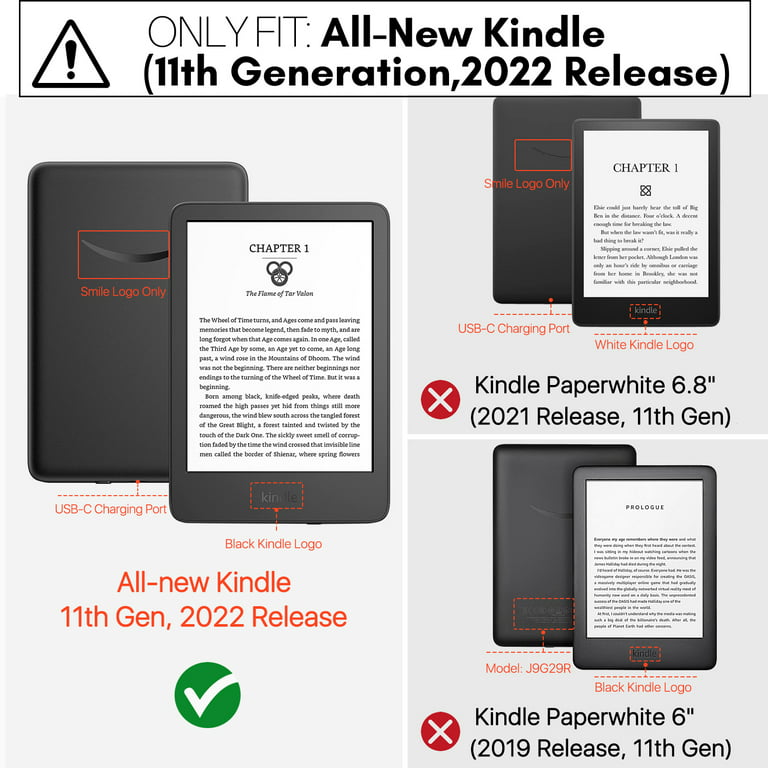 Kindle 2022 (6.0 / 11.Gen.) - étui de protection Etui noir
