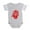 Heather Grey, variant on CafePress - Bl_Human Heart R - Cute Infant Baby Football Bodysuit