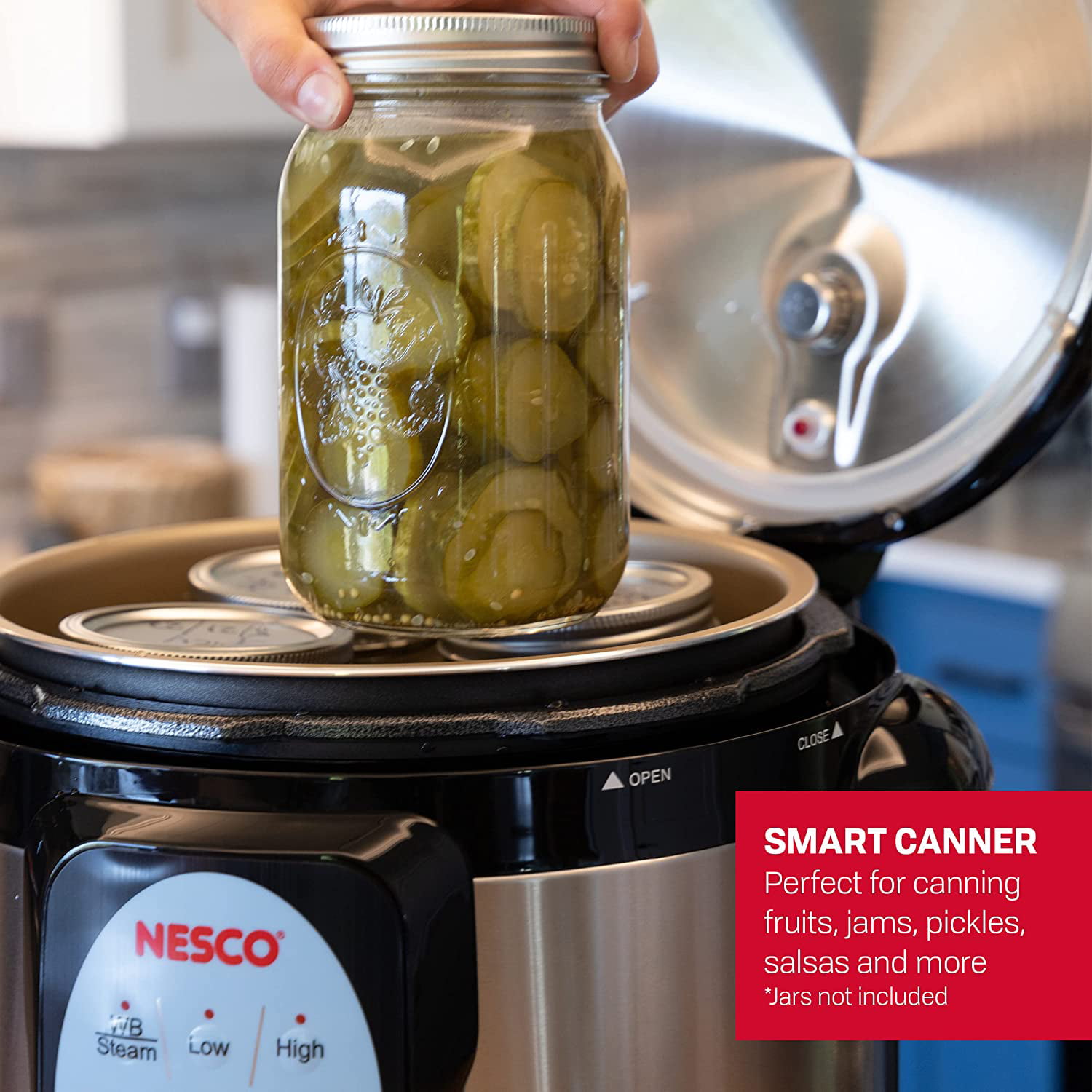 NESCO NPC-9 Smart Pressure Canner and Cooker, 9.5 quart, Stainless Steel :  : Kitchen