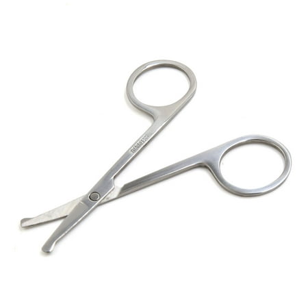 4 Pcs Stainless Nose Hair Scissors Facial Hair Trimming Safety Round (Best Trimming Scissors For Weed)
