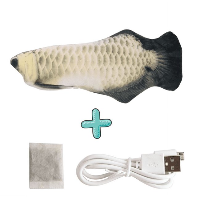 Paquete de juguetes para peces con hierba gatera, juguetes interactivos de felpa suave para masticar para gatos, juguetes de peces simulados para gatos de interior, gatitos y cachorros, jugu