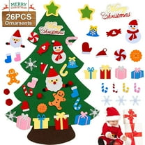 DIY Felt Christmas Tree Set 3ft Xmas Ornaments 26Pcs Christmas Tree Door Wall Hanging Xmas Gift Christmas Decoration