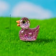 thumbnail image 3 of Adorno de pato con purpurina Homerr, figura de pato de resina, mini adorno de pato transparente con purpurina, linda artesanía de resina, figura de pato colorida, estatua, decoración de micropaisaje, 3 of 8