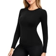 thumbnail image 6 of Auralook Long Sleeve Undershirt for Women Soft Round Neck Thermal Shirts Base Layer Warm Bottom Tops, 6 of 7