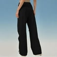 thumbnail image 5 of Antqov Cargo Pants Women, Solid Color High Waisted Work Pants with Pockets, Trendy Comfortable Casual Pants, 5 of 5