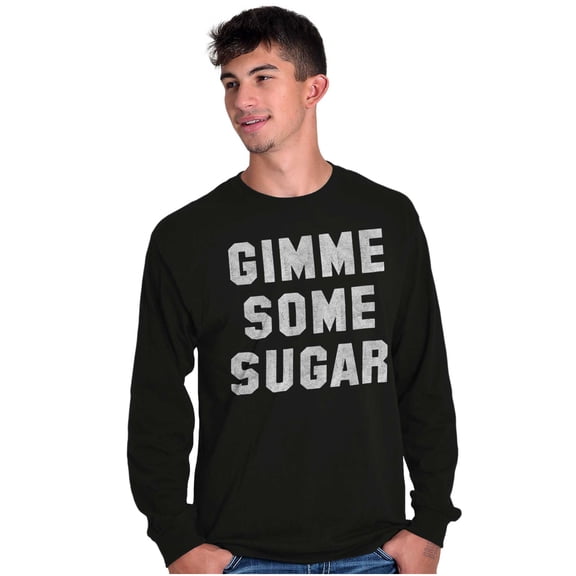 Gimme Some Sugar Flirty Cute Gym Plus Size Long Sleeve Graphic Tee Shirt Brisco Brands 2X