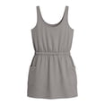 thumbnail image 5 of DailyTrove Women's Sleeveless Drawstring Waist Mini Dress with Button Detail, Casual Summer Style, 5 of 6