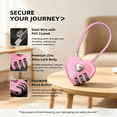 thumbnail image 6 of Combination Lock for Gym Locker, Heart Shaped Padlock, Pink, 6 of 9