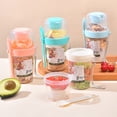 thumbnail image 2 of Double Layer Storage Cup with Separate Compartments for Dressing and Green Keep Freshness Portable Use, 2 of 8