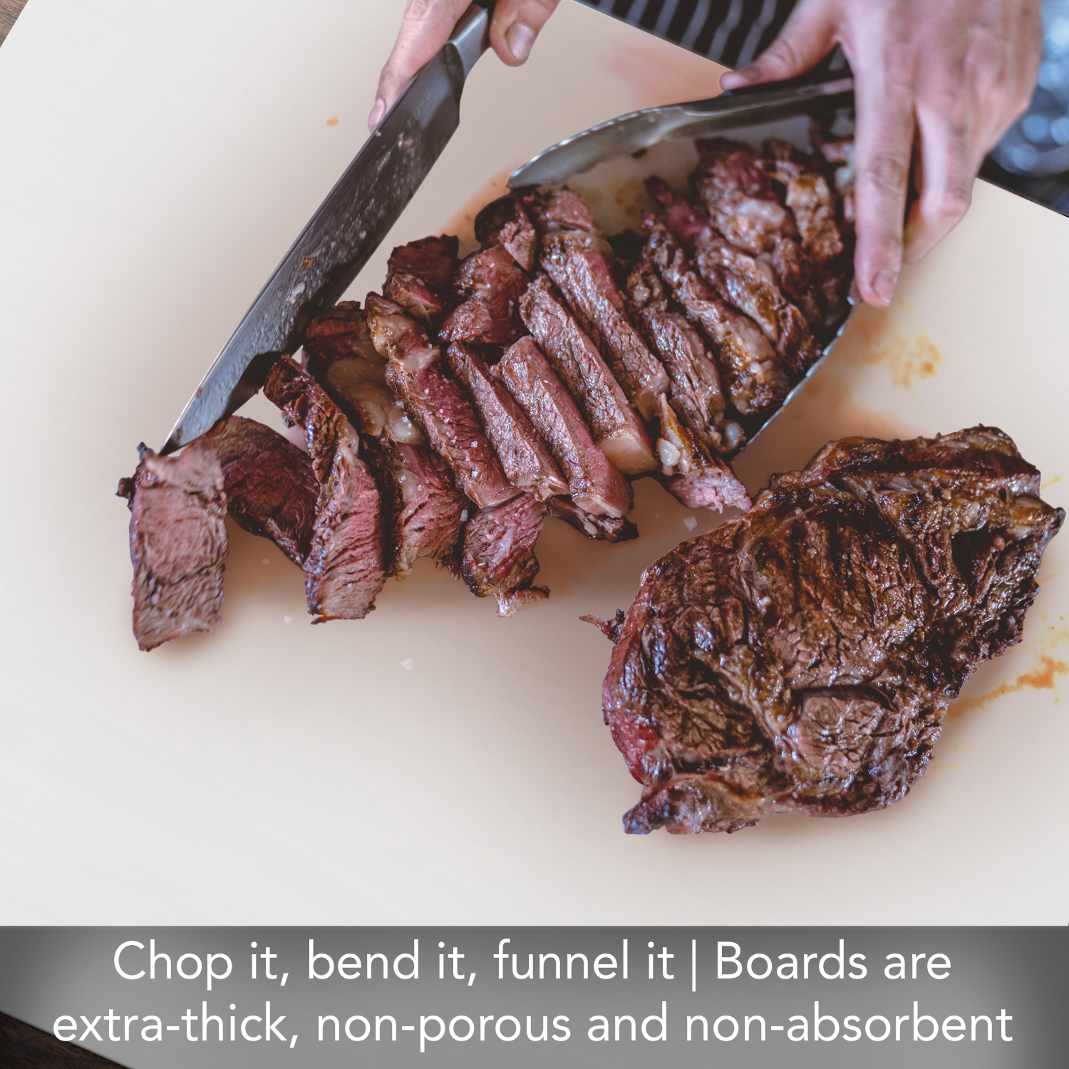 Cut N' Funnel Large Food Service Grade Heavy Gauge Flexible Cutting Board Mat 1 Pack 30" by 20"