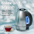 thumbnail image 5 of Chefman Fast-Boil 1.5L Stainless Steel Electric Kettle, 1.5Liter/1500W Electric Tea Kettle Water Boiler with Automatic Shutoff, LED Lights, Boil-Dry Protection, Hot Water Electric Kettles for Boiling, 5 of 7