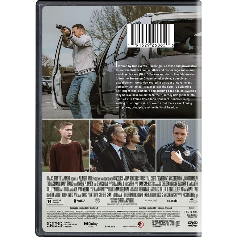 Sovereign DVD, Action Drama Thriller Crime, Inspired by True