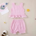 thumbnail image 5 of UAYOTSE Toddler Baby Girl Summer Clothes Embroidery Ruffle Tank Tops Shorts 2Pcs Set Farm Goose Outfit,Sizes 18-24 Months, 5 of 5