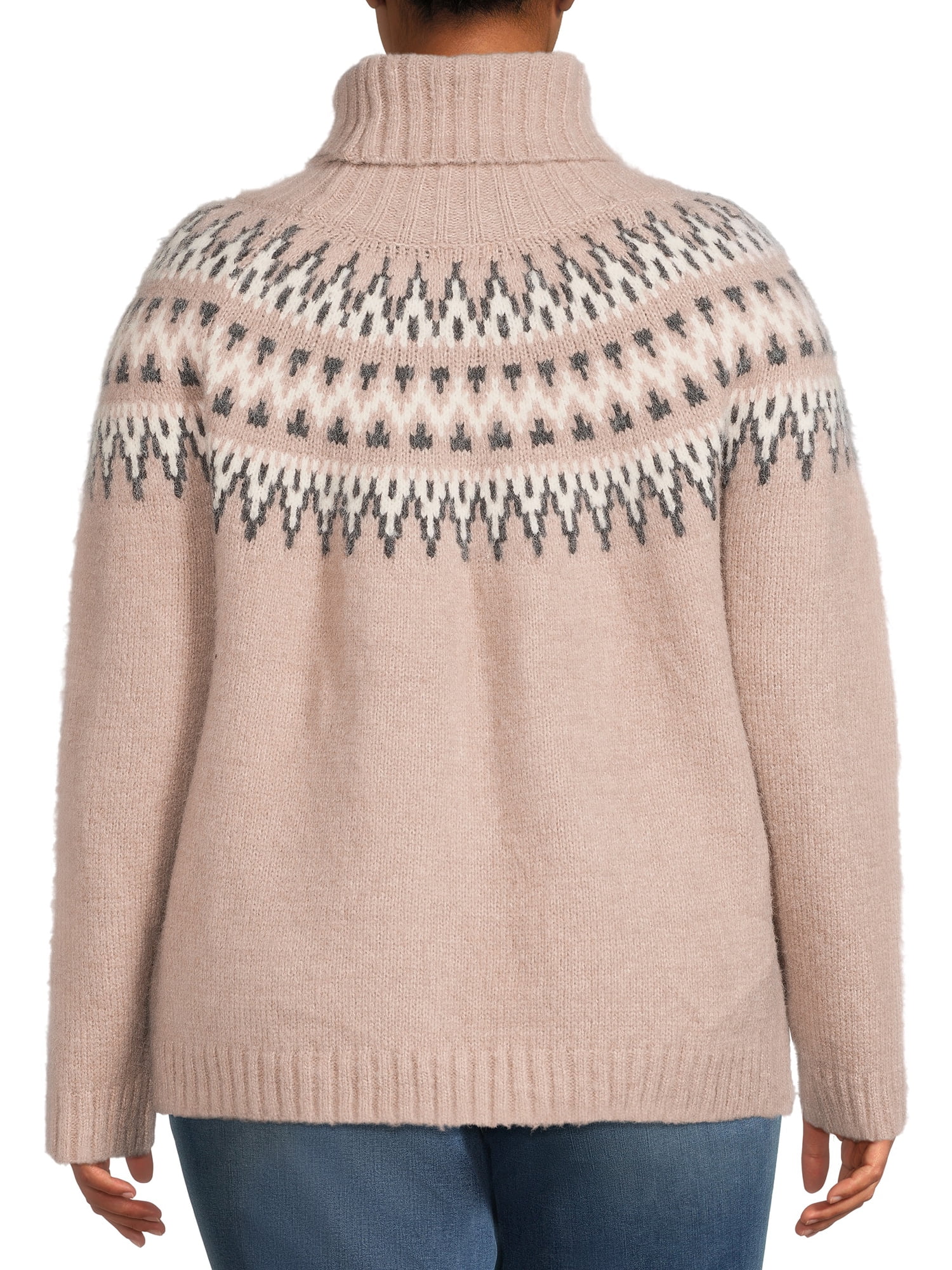 Fair Isle Turtleneck Sweater - Walmart 