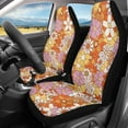 thumbnail image 2 of Yuyamidu Hippie Floral Car Seat Covers for Women Waterproof Auto Front Seats Covers Fashion Car Interior Accessories Set, 2 of 7