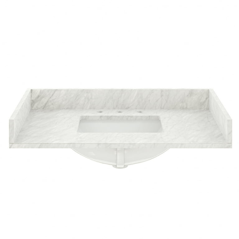 Boyel Living 21 in. x 13 in. Ceramic Rectangular Lavatory Undercounter Bathroom Sink in White