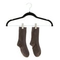 thumbnail image 4 of VECELO 20-Pack Velvet Clothes Hangers, 16.5in Heavy-Duty Hangers with Adjustable Clips, Non-Slip, Space-Saving, Black, 4 of 9
