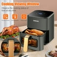 thumbnail image 2 of DEIME Air Fryer 4.2 QT Oilless Hot AirFryer 1200W Healthy Cooker Small Oven with 7 Presets, Digital LCD Touch Screen, Visual Cooking Window, 2 of 7