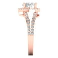 thumbnail image 3 of 1.49 ct Heart Cut Simulated Diamond Halo 14K Rose Gold Womens Engagement Ring, 3 of 5