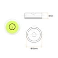 thumbnail image 2 of Uxcell Round Bubble Level 15x8mm Mini Circular Bullseye Spirit Levels for Camera Tripod Telescope, Green, 2 of 6