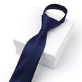thumbnail image 2 of serony Cravate Étroite Rétro pour Hommes et Garçons Cravate Fine Pratique pour Mariage Fête Boîte de Nuit Mariée Robe Bleu Marine, 2 of 9