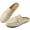 Beige, variant on Ablanczoom Mules Women Flats Shoes: Loafers Women Comfortable Dressy Round Toe Slip-on Work Slides Sandals