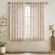thumbnail image 1 of Cortinas Jinchan de lino con estampado floral, 160 x 160 cm, para sala de estar, color marrón, 1 of 8