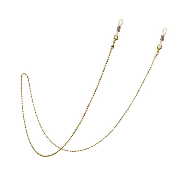 Universal Eyeglass Chains Pearl Cord Multicolor Fashion Metal Eyeglass Strap / Eyeglass Chain / Eyeglass Cord / Sunglass Chain Neck Lanyard - Gold 1, as described