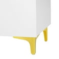 thumbnail image 3 of Modern Luxury Sideboard with Gold Metal Handles & Legs, Wood Accent Entryway Console Table, 55'' Large Storage Cabinet with Adjustable Shelf for Living Room Kitchen, 3 of 9