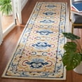 thumbnail image 3 of SAFAVIEH Micro-Loop Carlene Medallion Area Rug, Beige/Blue, 5' x 8', 3 of 10
