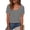 Tops-165Gray, variant on T Shirts for Women Scoop Neck Short Sleeve Casual Vintage Retro Style Slim Fit Solid Ribbed Knit Texture Scallop Trim Detail Soft Stretchy Summer Tops