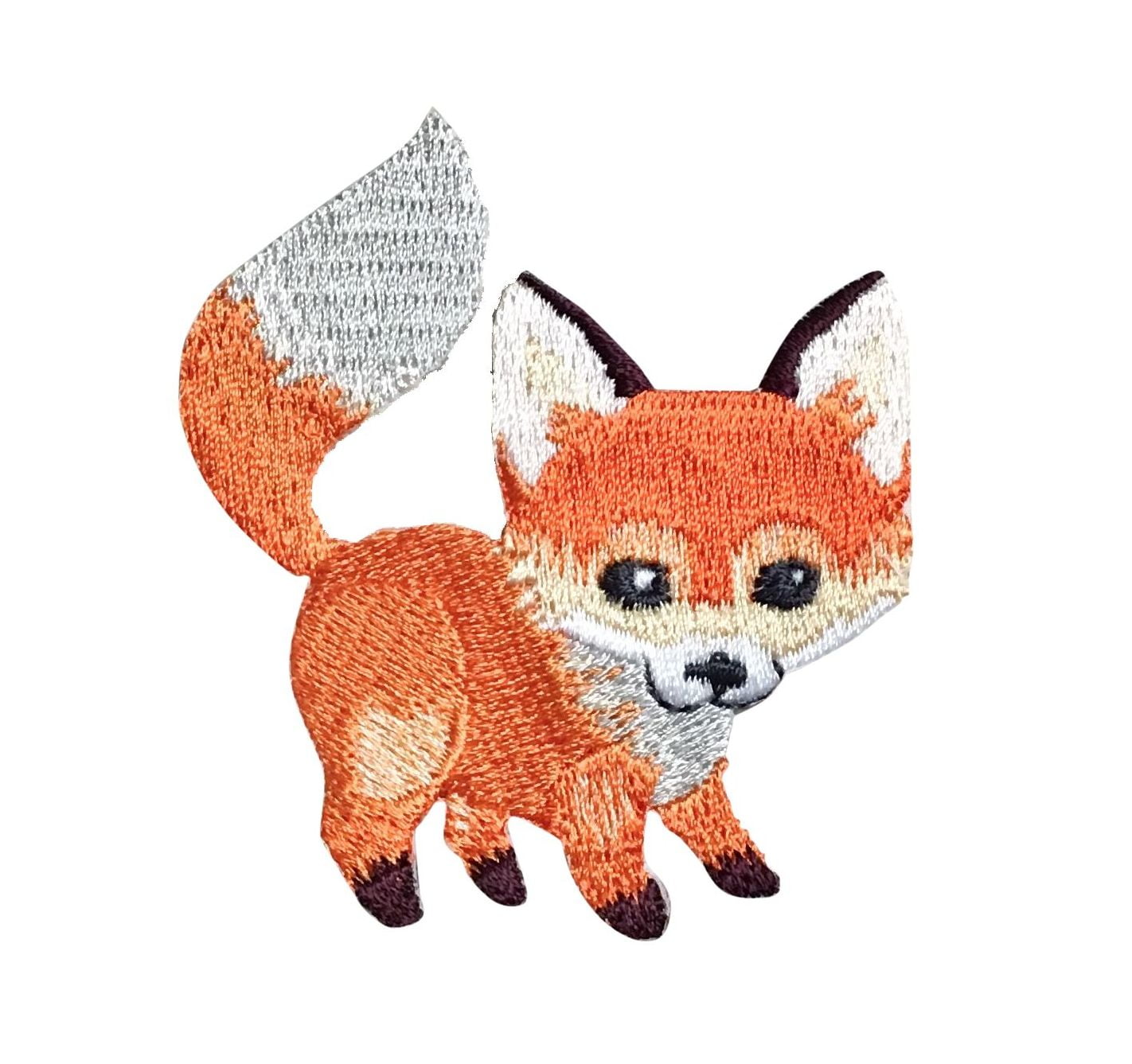 Flower Crown Fox Embroidered Bath Towel