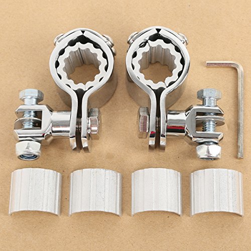 SLMOTO Motorcycle Footpegs 25mm 30mm 35mm Highway Crash Bar For Foot Peg Clamps Engine Guard Mounts Adapter For Fit Honda Suzuki Kawasaki Yamaha Harley Davidson