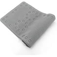 thumbnail image 4 of J&V TEXTILES Shower and Bathtub Mat, 36x17, Long Double Foam Bath Tub Floor Mats with Suction Cups and Drainage Holes, Machine Washable and Soft on Feet, Bathroom and Spa Accessories Gray, 4 of 6