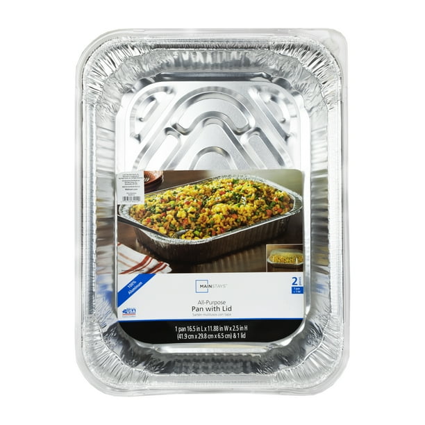 Mainstays AllPurpose Pan with Lid 16.63" x 11.88" x 2.63"