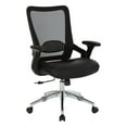 thumbnail image 1 of Work Smart Black Chair with Screen Back ,Bonded Leather Seat And Chrome Base, 1 of 3
