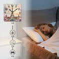 thumbnail image 4 of Square Wall Clock,The Eiffel Tower In Paris And SurSquareed By Blooming Cherry Blossoms,Silent Non-Ticking Wall Clock Decor for Home Office Kitchen Living Room Bedroom(12inch), 4 of 4