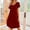 Wine Red, variant on Ekouaer Womens Nightgown Short Sleeves Sleepwear V Neck Nightgowns for Women Petal Sleeves Houses Dress Sleepshirt