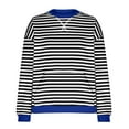 thumbnail image 3 of Ecqkame Crew Neck Sweatshirts For Women Loose Comfy Long Sleeve Pullover Tops Trendy Lightweight Casual Sweatshirt Blue L, 3 of 4