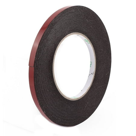 0.8CM Width 10M Length 1MM Thick Dual Sided Sealing Shockproof Sponge Tape Black