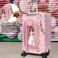thumbnail image 4 of Travel Luggage Cover Suitcase Girl Protector Storage Fits 18-32 Inch Luggage Flower Luggage Protector Wheel Covers Patterned Travel with Pocket Elastic Luggage Anti-scratch Suitcase Cover S, 4 of 6