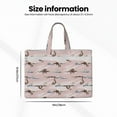 thumbnail image 3 of Cauagu Cloud Sloth Pattern Canvas Tote File Bag, Zipper Tote Bag Business Briefcase Document Bag with Handle A4 File Organizer Laptop Bag for Travel and Work, 3 of 8