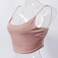 thumbnail image 4 of Douhoow Summer Women Vest Basic Tank Tops Cotton Solid Sleeveless Crop Top, 4 of 6
