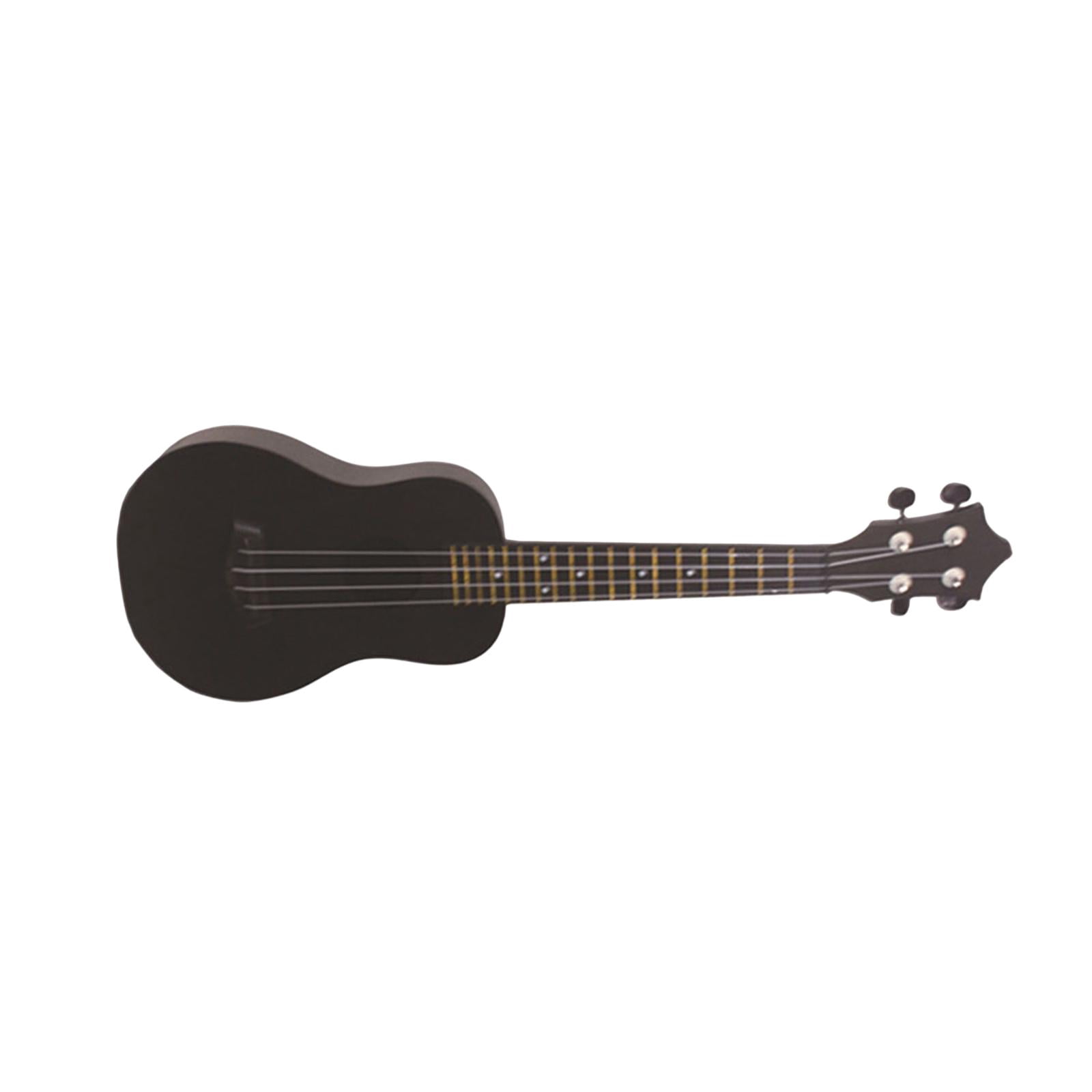 LeeQinersw Acoustic Ukulele Toy 4 Adjustable Strings Guitar Classical Instrument for Party Black