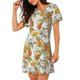 thumbnail image 2 of Disketp Ducks and Flowers para Camisón Corto de Manga Corta para Mujeres, Camisón Cómodo con Escote Redondo, Bonito y Confortable, 2 of 6