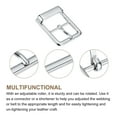 thumbnail image 3 of Uxcell 6Pack 0.94" Single Prong Belt Buckle Square Center Bar Buckles for Leather Craft, White Silver, 3 of 6