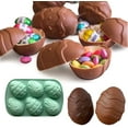 thumbnail image 3 of hengsof Easter Egg Molds Jumbo Easter Chocolate Molds Silicone Bunny Egg Muffin Cupcake Pan Non-stick Half Egg Shaped Moulds for Easter Breakable Chocolate, Easter Baking, 3 of 7