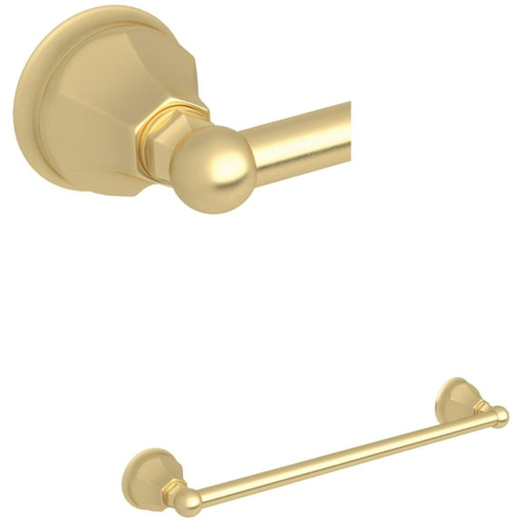 Rohl Palladian 18" Towel Bar - Satin Unlacquered Brass, 1 Count