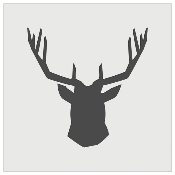 Deer Stag Head Solid DIY Cookie Wall Craft Stencil - 5.5 Inch